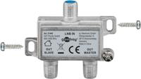 Wentronic 51445 SAT-schakelaar verdeelt/schakelt 1 LNB op 2 SAT-ontvangers Single 1 Stuk zilver - thumbnail