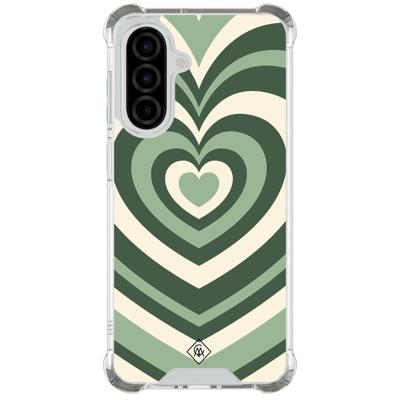 Samsung Galaxy A36 shockproof hoesje - Groen hart swirl