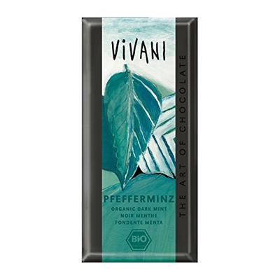 Vivani Chocoladereep Puur met Pepermunt vulling