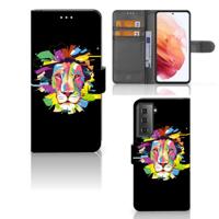Samsung Galaxy S21 Leuk Hoesje Lion Color - thumbnail