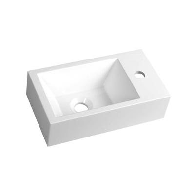 Fontein Sapho Amarok Rechthoekig 40x22 cm Rechts Cast Marble Wit