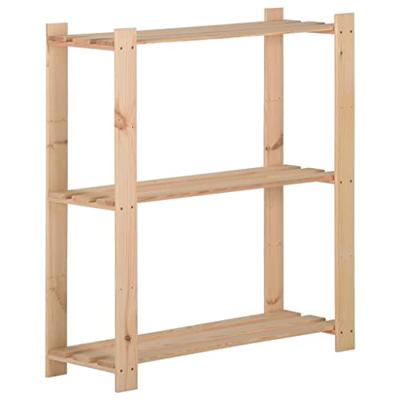 VidaXL Opbergrek 3-laags 80x28,5x90 cm massief grenenhout VidaXL Opbergrek 3-laags 80x28,5x90 cm massief grenenhout