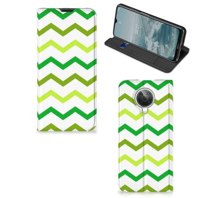 Nokia G10 | G20 | Hoesje met Magneet | Zigzag Groen