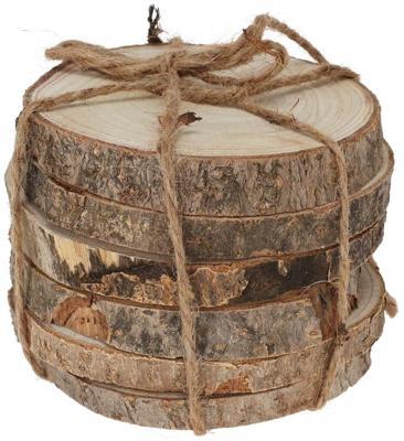Houten onderzetters 11 cm 6 stuks Houten onderzetters 11 cm 6 stuks
