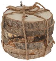 Houten onderzetters 11 cm 6 stuks - thumbnail