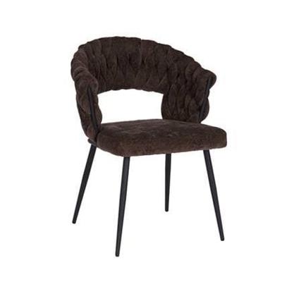 Bronx71 Eetkamerstoel Braid chenille bruin Bronx71 Eetkamerstoel Braid chenille bruin