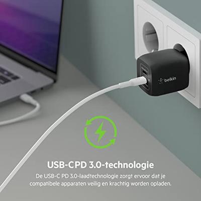 Belkin BoostCharge Pro 2-poorts USB-C GaN-wandlader met PPS (45 W) oplader Belkin BoostCharge Pro 2-poorts USB-C GaN-wandlader met PPS (45 W) oplader
