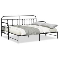 Bedframe voor een daybed met hoofdeinde Zwart 90 x 190 cm Staal - thumbnail