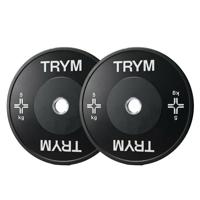 TRYM Bumperplate set 2 x 5 - Zwart - 50 mm - thumbnail