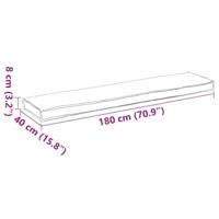 Pallet Kussen Set 2 pcs Antraciet 180 x 40 x 8 cm Oxford stof - thumbnail