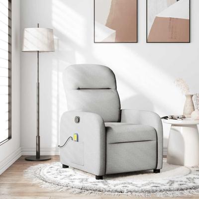 Massagestoel verstelbaar stof wolk grijs