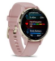 Garmin Venu 3S 3,05 cm (1.2") AMOLED 41 mm Digitaal 390 x 390 Pixels Touchscreen Goud, Roze Wifi GPS - thumbnail