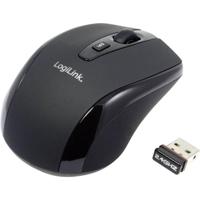 LogiLink Mini Muis Radiografisch Optisch Zwart 3 Toetsen 1600 dpi - thumbnail
