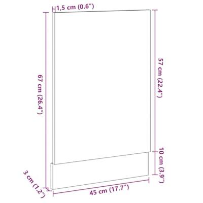 Frontpaneel vaatwasser Lyon 45x3x67 cm bewerkt hout sonoma eiken
