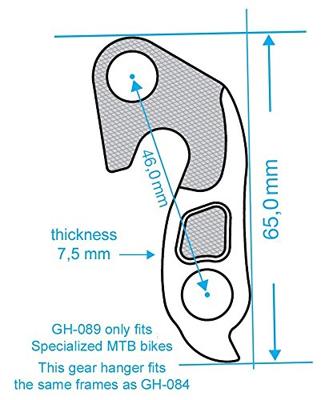 Union derailleurpad gh-089 met schroefset m8x0.75