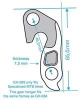 Union derailleurpad gh-089 met schroefset m8x0.75 - thumbnail