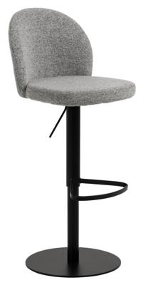 Bendt Draaibare Barkruk 'Alba' kleur Grijs (zithoogte 55-80cm)