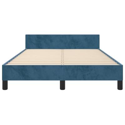 Bedframe zonder matras 120x190 cm fluweel donkerblauw Bedframe zonder matras 120x190 cm fluweel donkerblauw