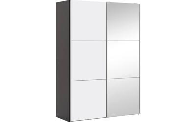 Goossens Kledingkast Easy Storage Sdk, 153 cm breed, 220 cm hoog, 1x 3 paneel schuifdeur li en 1x 3 paneel spiegel schuifdeur re Goossens Kledingkast Easy Storage Sdk, 153 cm breed, 220 cm hoog, 1x 3 paneel schuifdeur li en 1x 3 paneel spiegel schuifdeur re