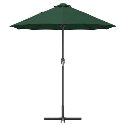 Tuinparasol Groen 380 x 196 x 235 cm Poedergecoat staal