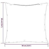 Bankkussens 4 st bladpatroon 60x60 cm stof - thumbnail