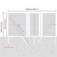 VidaXL Afrasteringspaal grijs 25 x 1,4 m (13 mm gaas) staal en pvc - thumbnail