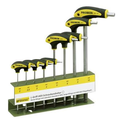 Proxxon Industrial HEX L-handtag Schroevendraaierset Werkplaats 8-delig Inbus