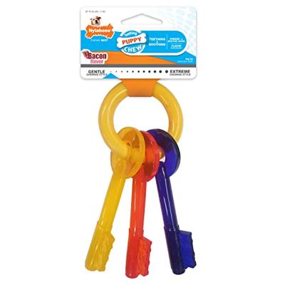 NYLABONE PUPPY CHEW BIJTSLEUTELS BACONSMAAK - thumbnail