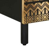 Dressoir 90x33,5x75 cm massief ruw mangohout - thumbnail