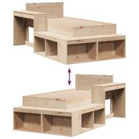 Bedframe zonder matras massief grenenhout 90x200 cm - thumbnail