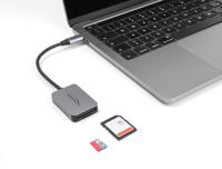 DeLOCK 91009 geheugenkaartlezer USB 3.2 Gen 1 (3.1 Gen 1) Type-C Grijs - thumbnail
