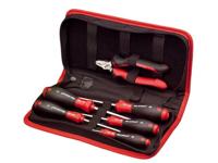 Wiha gereedschapset monteur, 7-delig gereedschapsset (zwart/rood, incl. gereedschapsetui ) - thumbnail
