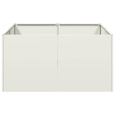 Plantenbak 80x80x40 cm koudgewalst staal wit