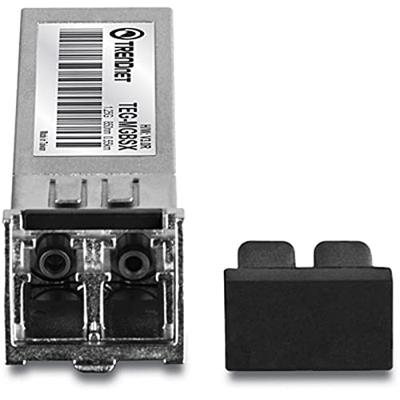 TRENDnet TEG-MGBSX Gigabit SFP LC module, multi-mode, mini-GBIC, tot 550 m, compatibel met standaard SFP-sleuven, verwisselbaar in continu gebruik