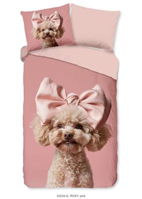 Good Morning Kinderdekbedovertrek "hond/ poedel" - Roze - (140x200/220 cm) - Katoen