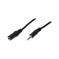 LogiLink CA1056 Jackplug Audio Aansluitkabel [1x - 1x ] 10.00 m Zwart (mat) Met verlengkabel - thumbnail