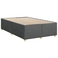 Boxspring met matras stof donkergrijs 120x190 cm - thumbnail