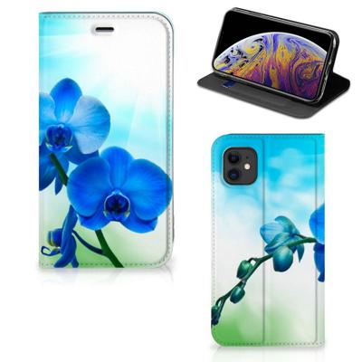 Apple iPhone 11 Smart Cover Orchidee Blauw - Cadeau voor je Moeder