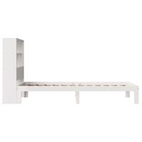 Bed met boekenkast zonder matras grenenhout wit 90x200 cm - thumbnail