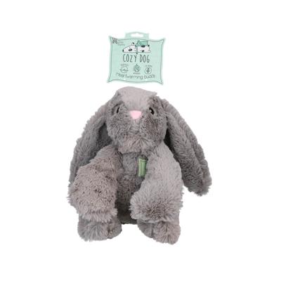 Cozy Dog Bunny Hondenknuffel - Puppy Knuffel met Hartslag - Hartslag knuffel voor hond - Hondenspeelgoed - Tegen Verlatingsangst (Grijs)