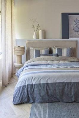 Beddinghouse Beddinghouse Dekbedovertrek Jorren Blauw Grijs 200x200/220 cm