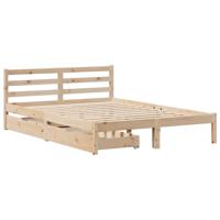 Bedframe zonder matras massief grenenhout 140x190 cm - thumbnail