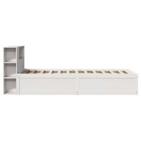 Bedframe zonder matras massief grenenhout wit 140x200 cm - thumbnail