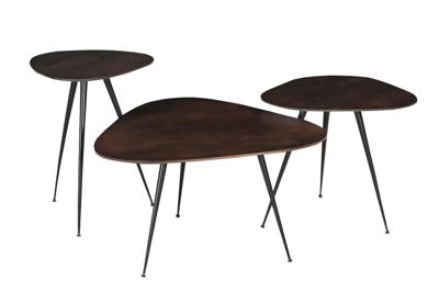 Brix Salontafel 'Loua' Mangohout, Set van 3 stuks, kleur bruin