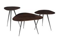 Brix Salontafel 'Loua' Mangohout, Set van 3 stuks, kleur bruin - thumbnail