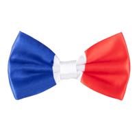 Vlinderstrik Franse vlag blauw/wit/rood - thumbnail
