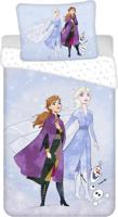 Disney Frozen Dekbedovertrek Sisters en Olaf - Eenpersoons -140 x 200 cm - Katoen - thumbnail