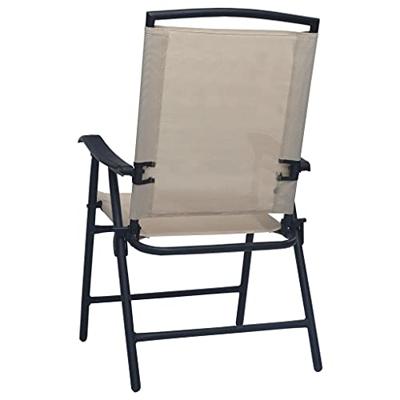 Tuinstoelen inklapbaar 2 st textileen crme