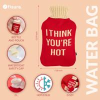 Knitted water bag &apos;&apos;I think you&apos;re hot&apos;&apos; - thumbnail