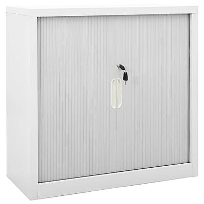 VidaXL Roldeurkast 90x40x90 cm staal grijs